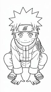 Eenvoudige Naruto kleurplaten PDF