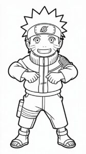 Eenvoudige Naruto kleurplaten gratis