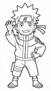 Eenvoudige Naruto kleurplaten om te downloaden