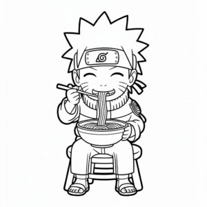 Gratis Naruto als kind kleurplaat