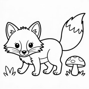 Gratis vos in de herfst kleurplaat