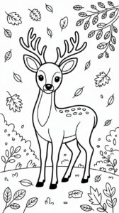 Herbstliche Tiere im Wald zum Ausmalen für Kinder