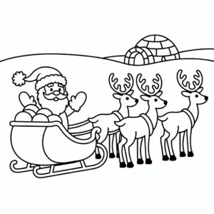 Väritä Joulupukki poroineen – nyt ilmaiseksi ladattavissa