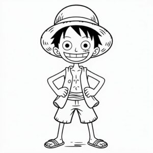 Kleurplaat One Piece om te printen