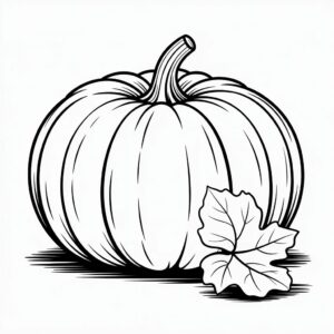 Kürbis Ausmalbild als PDF zum Download