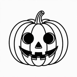 Kürbis-Malvorlage für Kinder kostenlos verfügbar