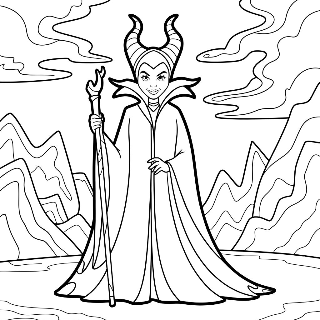 Maleficent Coloring Pages