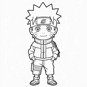 Naruto als kind kleurplaat om te printen