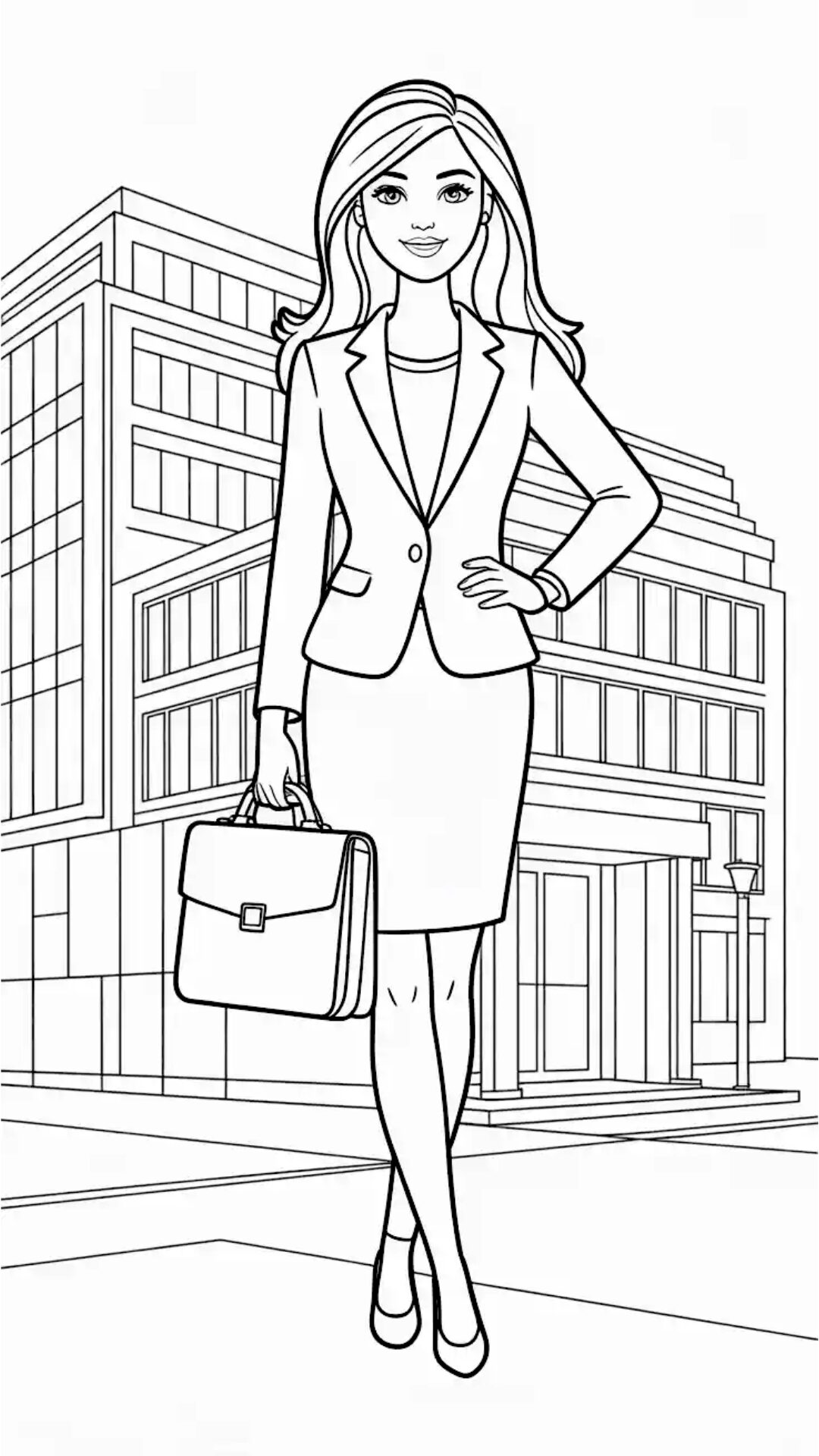 Page de coloriage Barbie business à imprimer gratuitement
