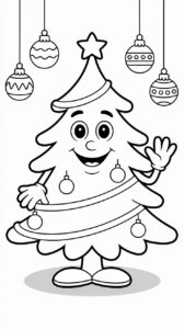 Pallina sull’albero di Natale da colorare