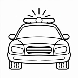 Polizeiauto mit Blaulicht Ausmalbilder zum Download