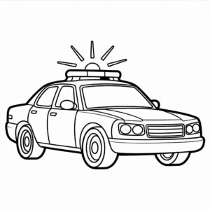 Polizeiauto mit Blaulicht Malvorlagen gratis
