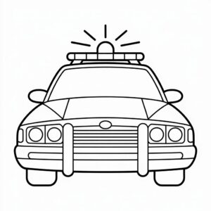 Polizeiauto mit Blaulicht PDF kostenlos