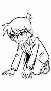 Printbare kleurplaat Detective Conan