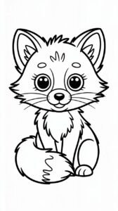 Schattige vosjes kleurplaat gratis download