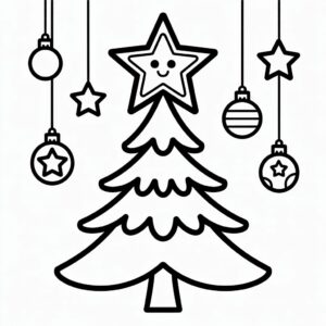 Sterne als Dekoration Ausmalbild drucken