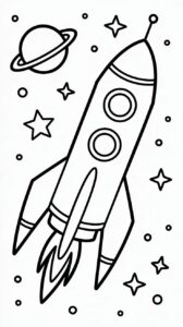 Sterne im Weltraum Ausmalbild downloaden