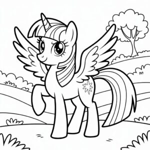 Twilight in de Natuur met Vleugels kleurplaten