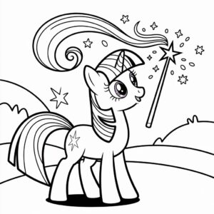 Twilight met Toverstaf – Magische Kleurplaat