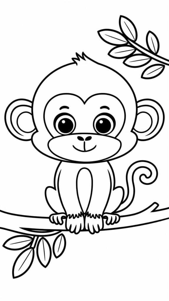 affe ausmalbilder kostenlos