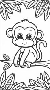 affe ausmalbild