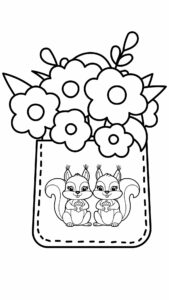 eichhörnchen ausmalbild einfach