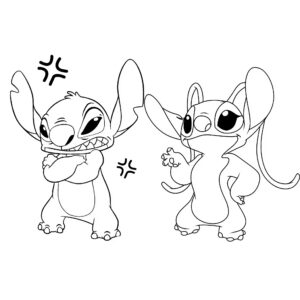 angel en stitch kleurplaat