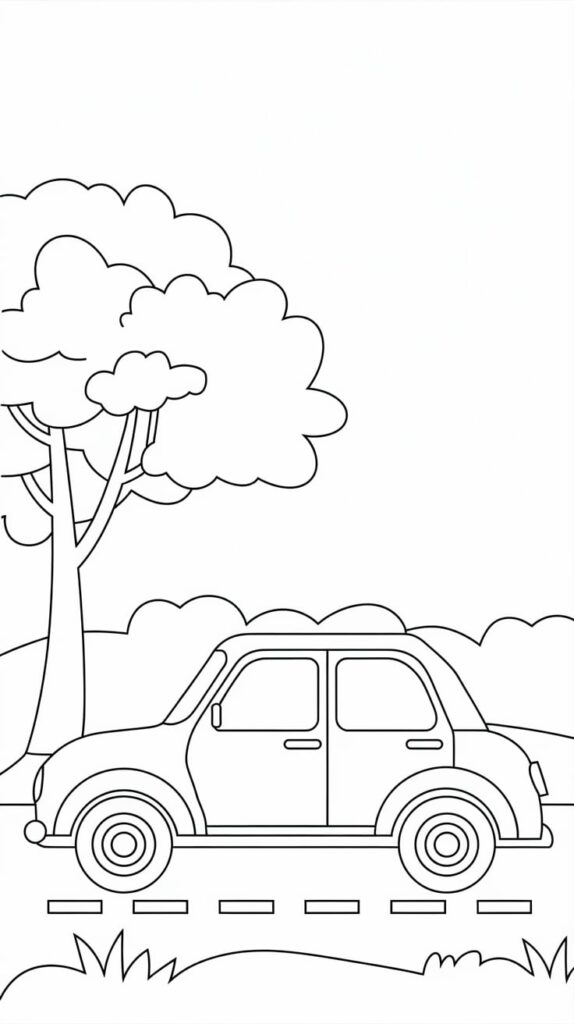 auto kleurplaat peuter