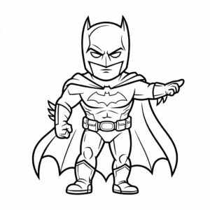 kleurplaat van batman