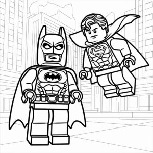 batman lego kleurplaat