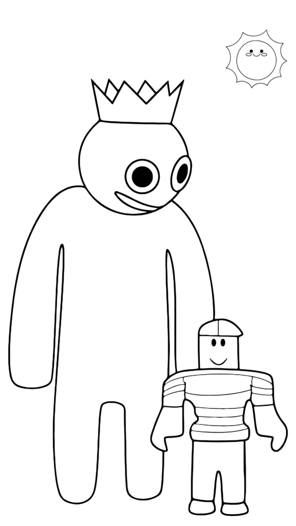 blå regnbue venner farveark