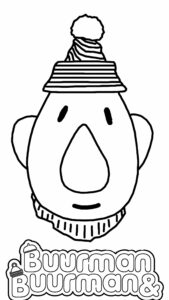 Página para colorear de vecinos: cumpleaños