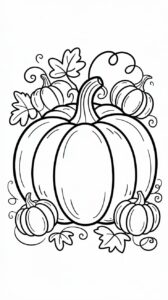 kleurplaat van een pompoen