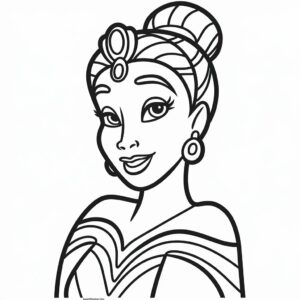 kleurplaat disney prinses