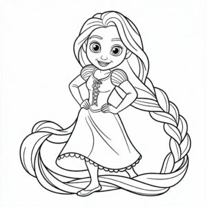 kleurplaten rapunzel