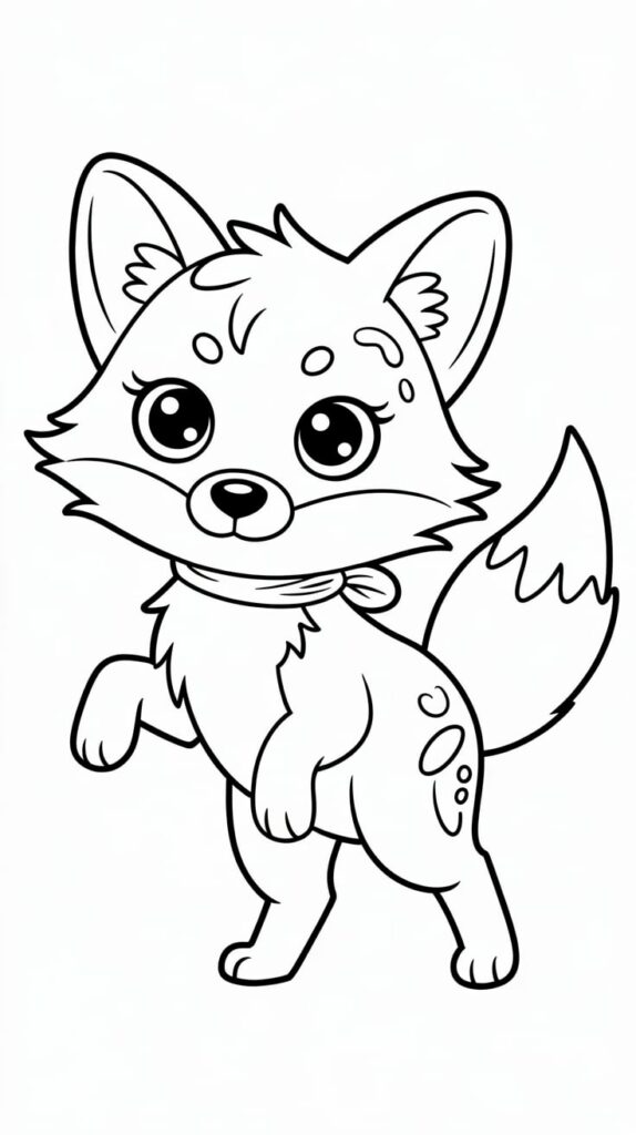 arkası dönük tilki boyama