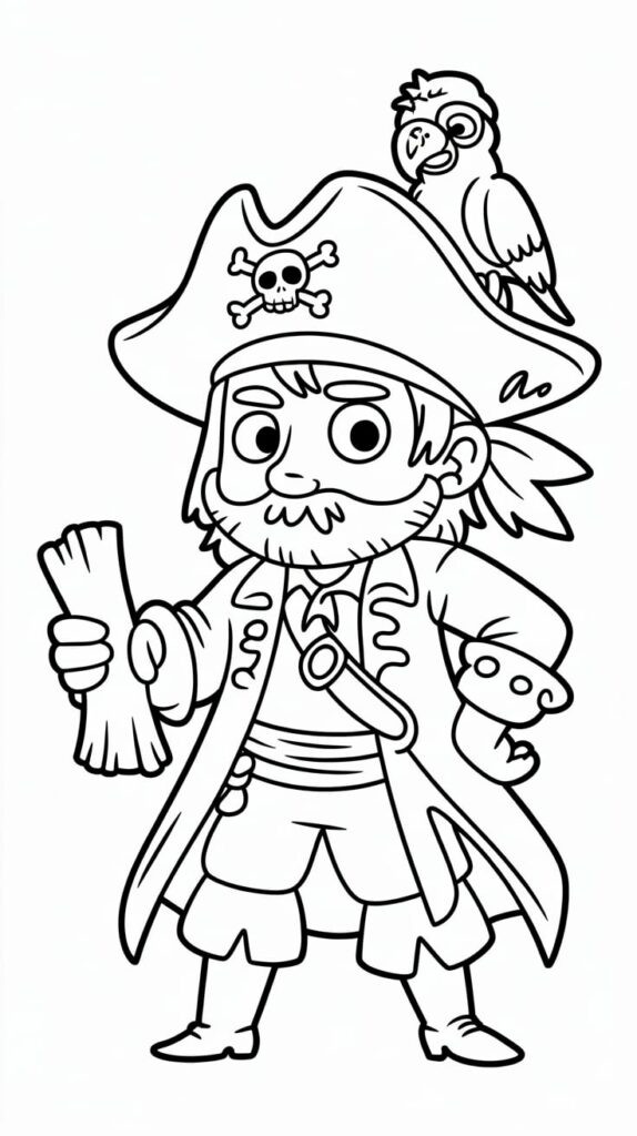 gratis kleurplaten piraten