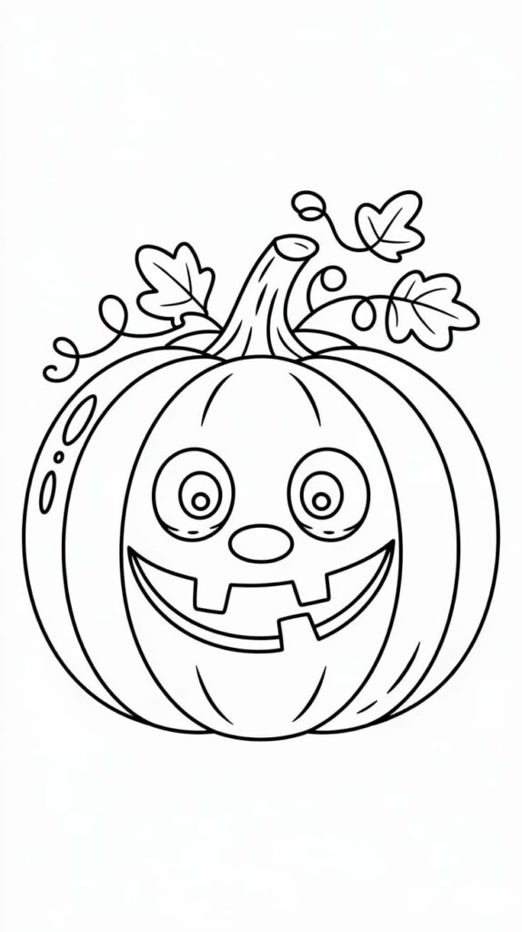 disegno zucca da colorare