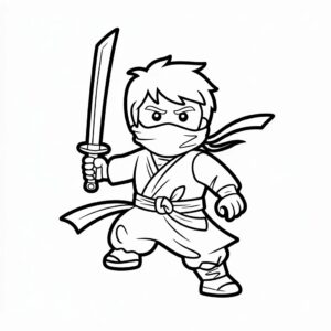 kleurplaat van ninjago