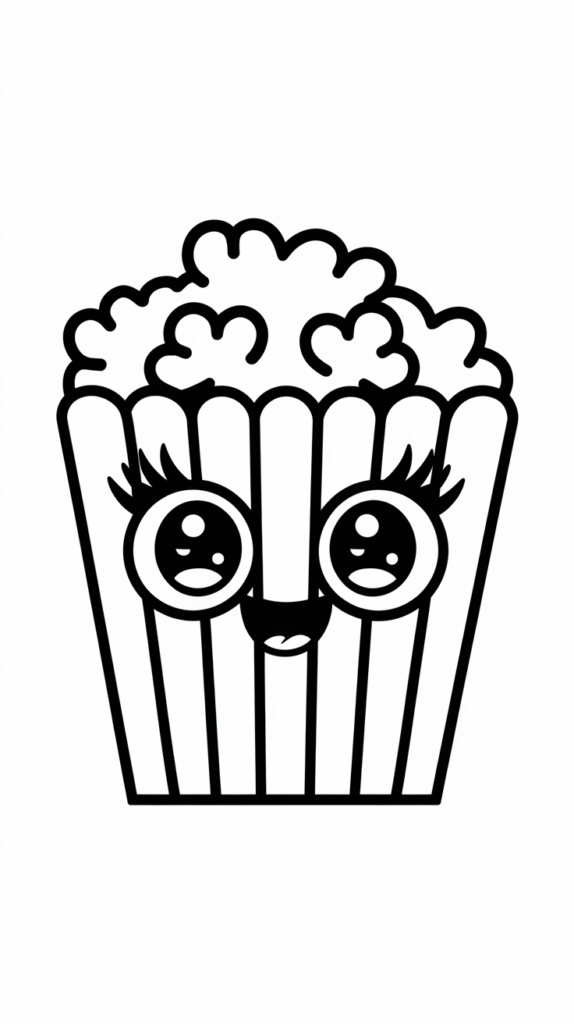 coloriage kawaii nourriture a imprimer