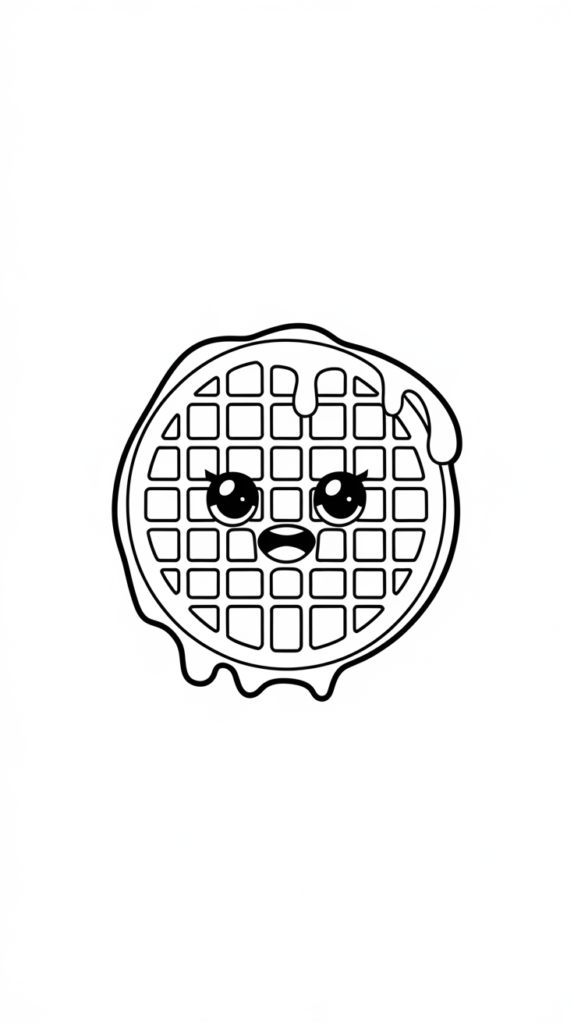 coloriage kawaii nourriture difficiles​