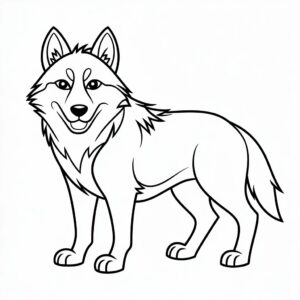 kleurplaten wolf