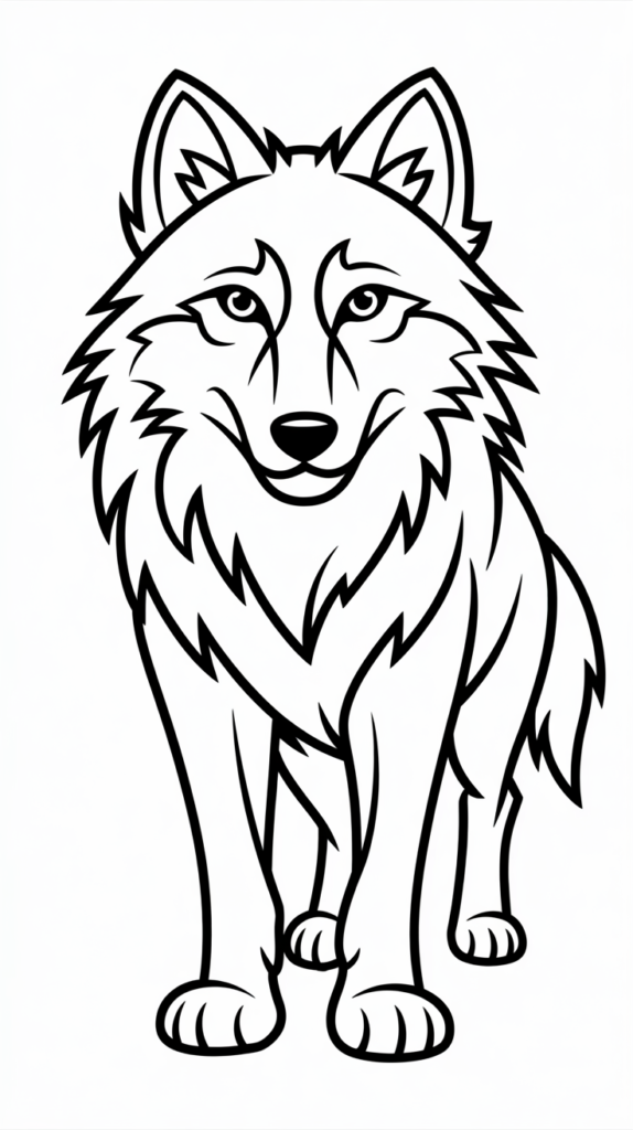 kleurplaat wolf volwassenen