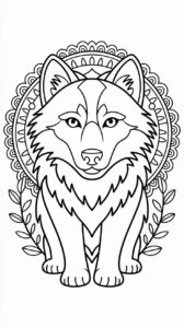 wolf mandala ausmalbilder