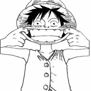 coloriage one piece luffy à imprimer