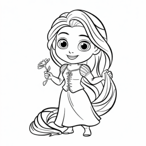 disney rapunzel kleurplaat