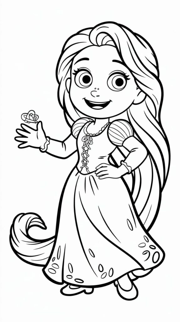 rapunzel kleurplaten