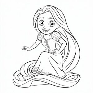rapunzel kleurplaat