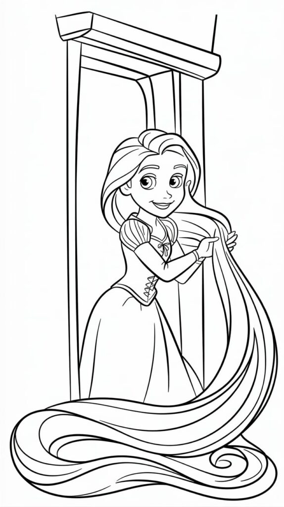 disney kleurplaat rapunzel