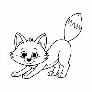 vos kleurplaat makkelijk